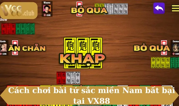 Cách chơi bài tứ sắc bất bại tại VX88